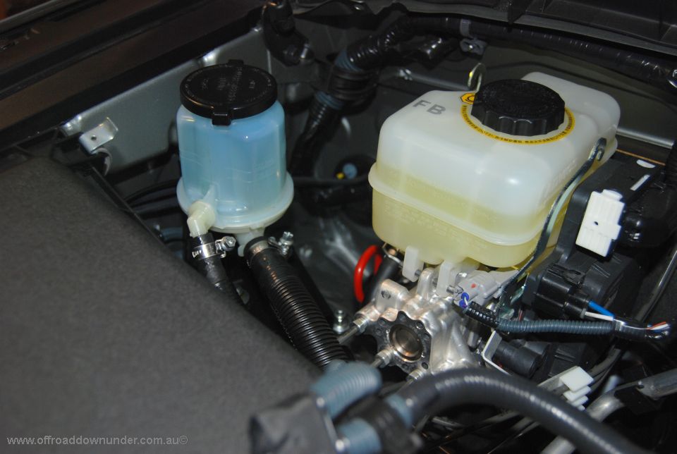 Dual Battery Tray Includes Power Steering Reservoir Relocation
