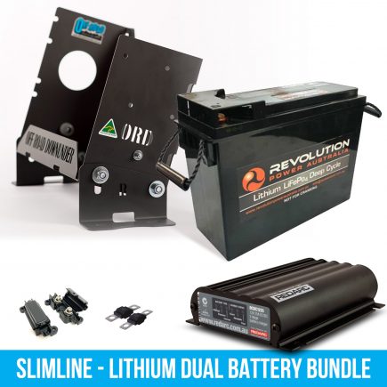 Bundle - Revolution Power 60ah  slimline lithium dual battery package