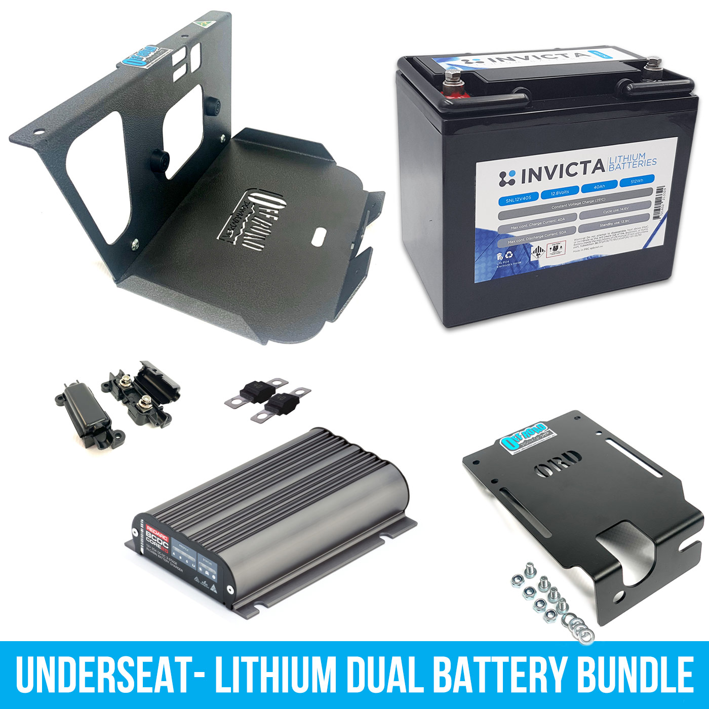 Bundle - Next Gen Ranger RA (Under rear seat Lithium Dual battery system) Also suits earlier PX Ranger models