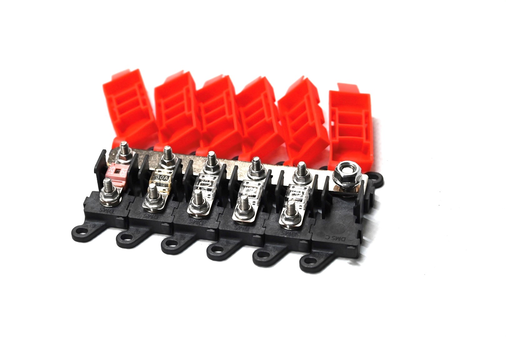 5 Way Midi Fuse Holder 220A Max Includes 5 Way Busbar 8 Lugs Dual Battery Setup