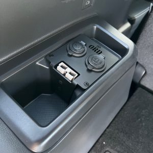 Cup Holder Power Socket Panel: Suits Toyota Prado LC250 Series (3rd row cup holders in cargo area)