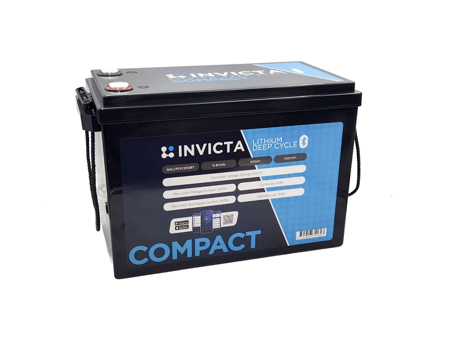 Invicta 12V 200Ah COMPACT Lithium Battery with Bluetooth (SKU: SNLCP12V200BT)